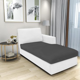 MAXIJIN 1 Funda de Terciopelo para Chaise Longue, Fundas de sofá seccionales elásticas para sofá en Forma de L, Funda de cojín Suave para Chaise Longue, Funda de sofá con Parte Inferior elástica (Cha