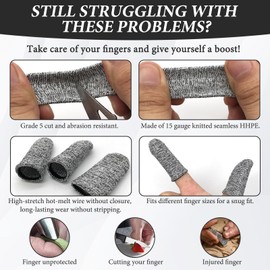 Pluvyze 50 Stück Fingerschutz Schneiden,Fingerkuppenschutz,Wiederverwendbare Daumenschutz,Hervorragende Atmungsaktivität,Geeignet für Garten,Küche