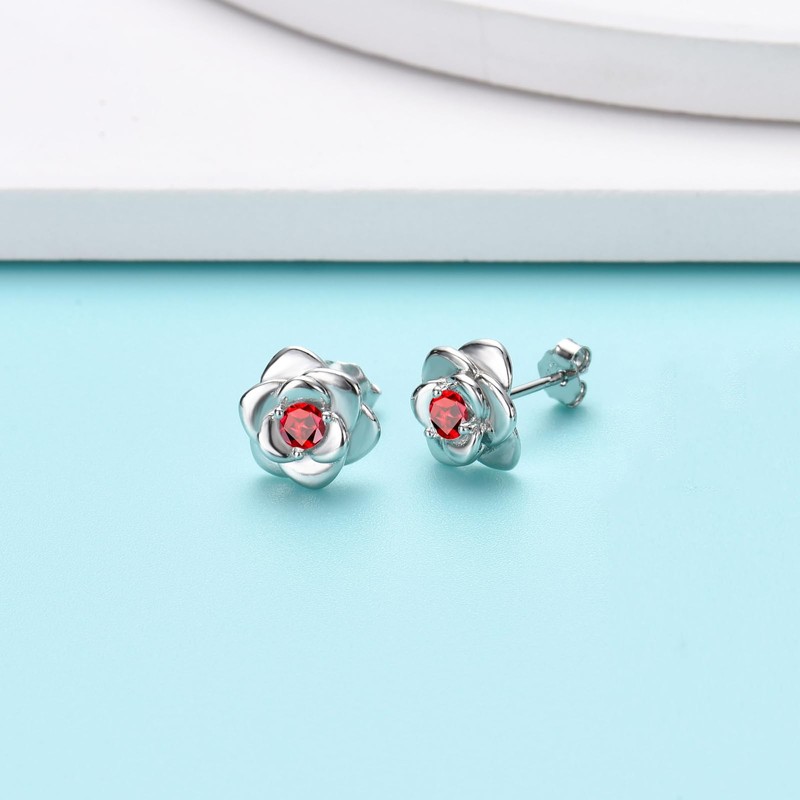Sterling Silver Stud Earrings for Women Teens Girls, Hypoallergenic Silver