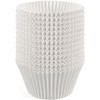 Caperci White Jumbo Cupcake Liners Large Baking Cups, Odorless, Food