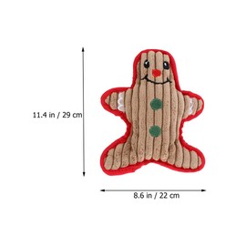 FRCOLOR 1pc Pet Plush Toys Pet Molar Toy Pet Toy Pet Playing Toy Dog Teething Toy Chew Toys for Aggressive Chewers Large Snowman Plush Toy Puppy Dog Toy Baby Gingerbread Man