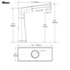 LED Bathroom Faucet with Pull Out Sprayer, Rzoeox Black Temperature
