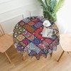 tiehrpr Round Tablecloth 60 inch,Water Resistant Spill Proof Washable Table