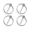 INCREWAY 4PCS Stainless Steel Round Safety Pins, Dia 4mm Lynch