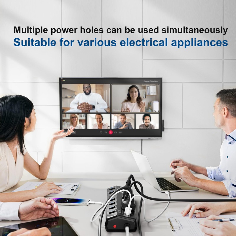 Power Strip with USB Ports,5FT Total 70W 4 USB Charging