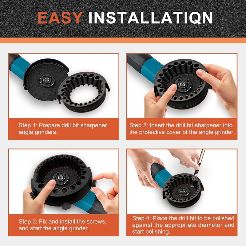 Drill Bit Sharpener,Power Drill Bit Grinder Attachment, Electric Drill Bit