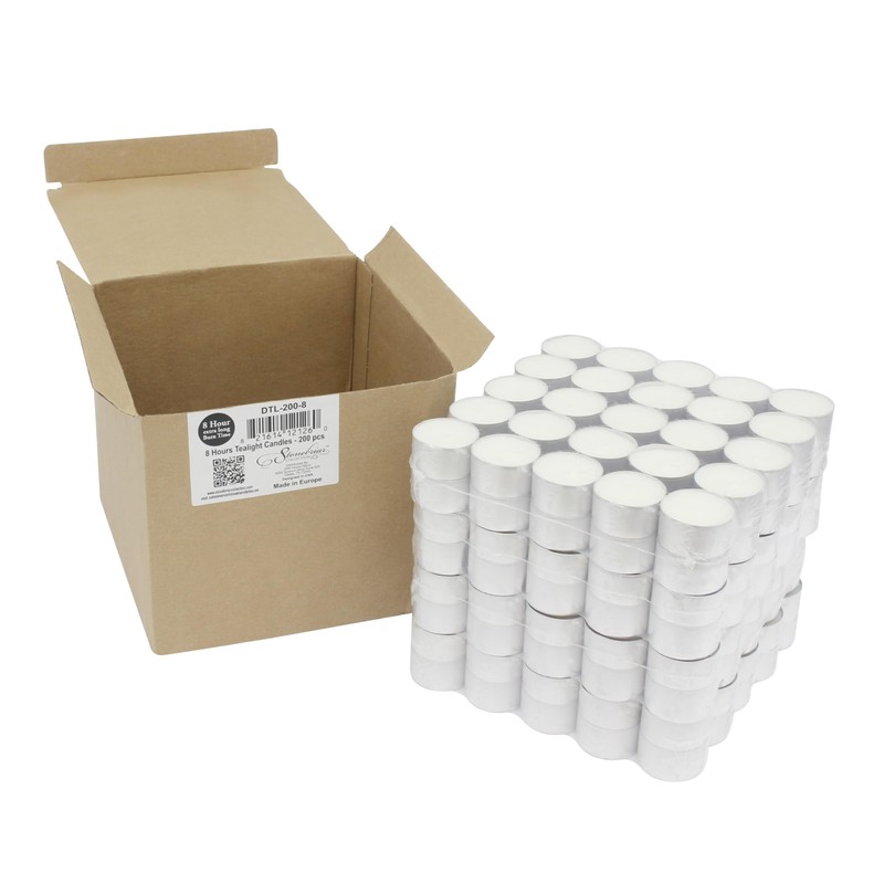 Stonebriar White Unscented Smokeless Long Burning Tea Light Candles with
