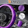 KAFEEK Diamond Soft Leather Steering Wheel Cover with Bling Bling