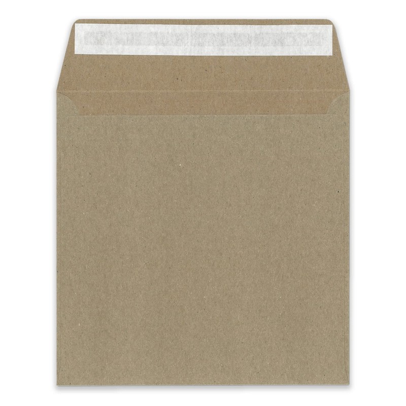 Square Envelopes, Recycled, Natural Grey, 160 x 160 – Bulk