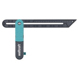 Wolfcraft angle bevel with locking function, integrated marking gauge, for measuring and transferring angles for indoor and outdoor corners and wall gradients, ideal for floor laying and furniture construction, 6958000