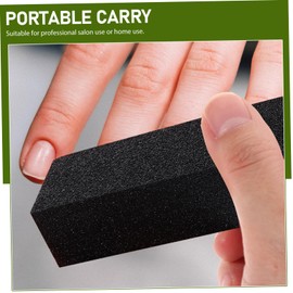 FOMIYES 30pcs Black Sponge Nail Polishing Blocks Ergonomic Buffing Tool for Manicure and Nail Care Lightweight and for Salon Home Use