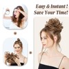 CJL HAIR Large Messy Bun Hair Piece Wavy Curly Scrunchies