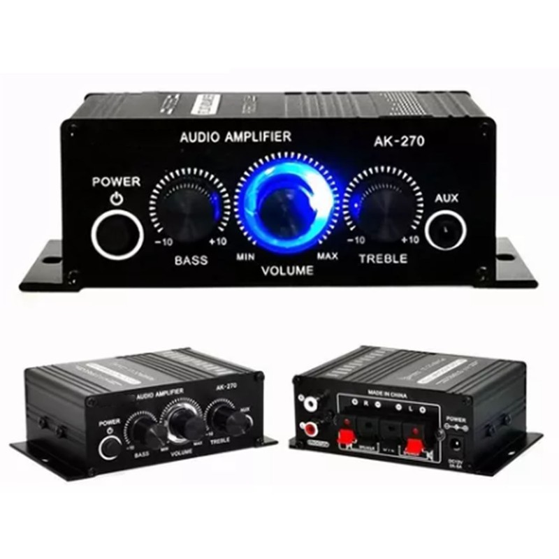 Mini Amplifier 2 Channel Clean Sound Powerful Portable Small Stereo