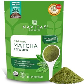 Navitas Organics Matcha en polvo, 3 onzas Bolsa de grado culinario premium, orgánico, no OMG, sin gluten