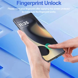 T Tersely (2 Pack for Motorola Moto Edge 2024 Screen Protector, Easy to Install, No Bubble, Anti-Shock Soft Protective TPU Film, Support Fingerprint Unlock