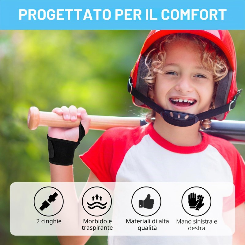 BQMEZRNUS 5 fasce da polso per bambini, regolabili in 3