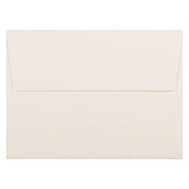 JAM PAPER A7 Strathmore Invitation Envelopes - 133.3 x 184.1 mm (5 1/4" x 7 1/4") - Natural White Wove - 100/Pack