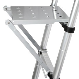 TooCust Platform Accessories for Painters, Anti-Slip Extension Ladder Work Platform System, Work Tray for Tools, Heavy Duty Accessory for Most Ladders, 400 lbs Capacity (Silver)