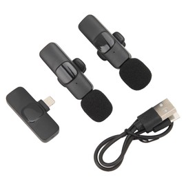 Professional Wireless Lapel Microphone ABS 2 in 1 Reverb Function Lapel Clip On Microphone for Smartphone Laptop for IOS