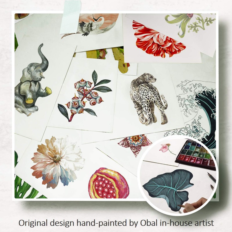 Obal Shower Curtain, Bathroom Curtain - Washable, Waterproof, Anti-Mildew Polyester