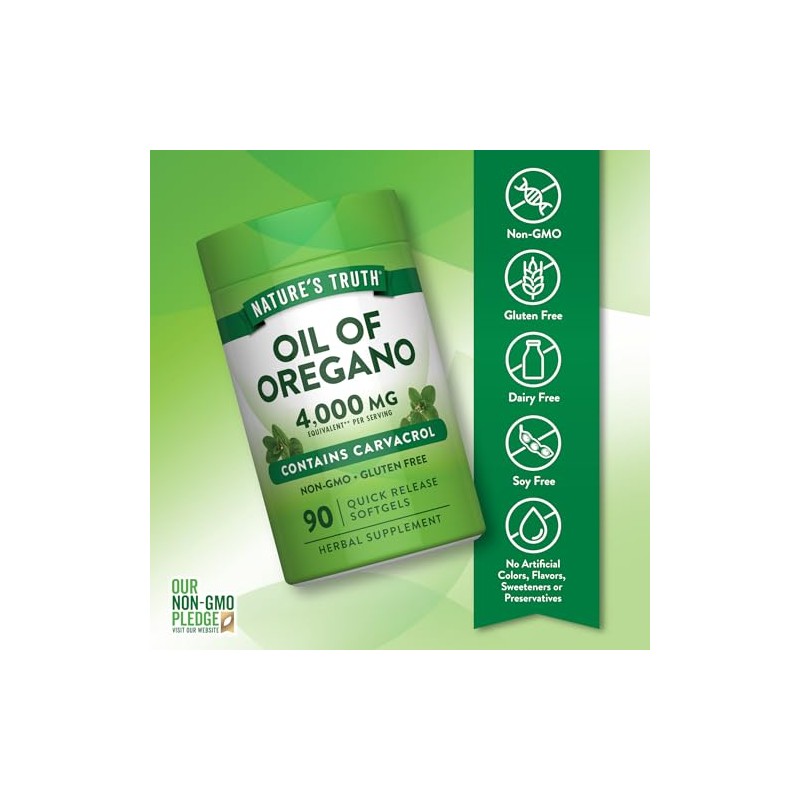 Natures Truth Suplemento de Aceite de Orégano - 3,000 mg