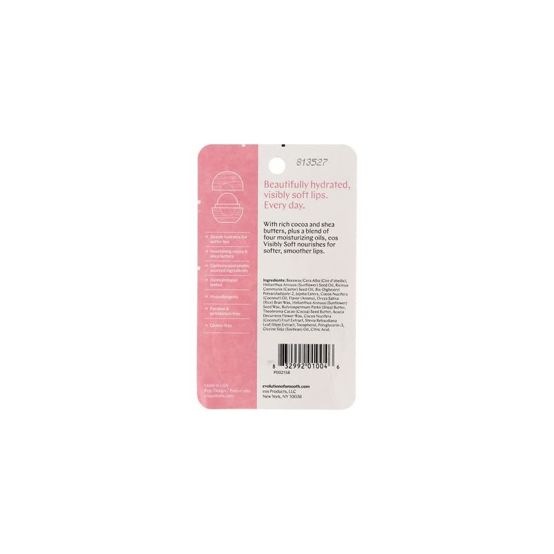 EOS Bálsamo labial de karité súper suave, leche de coco,