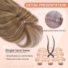 Benehair Human Hair Toppers for Women Clip in Hair Toppers