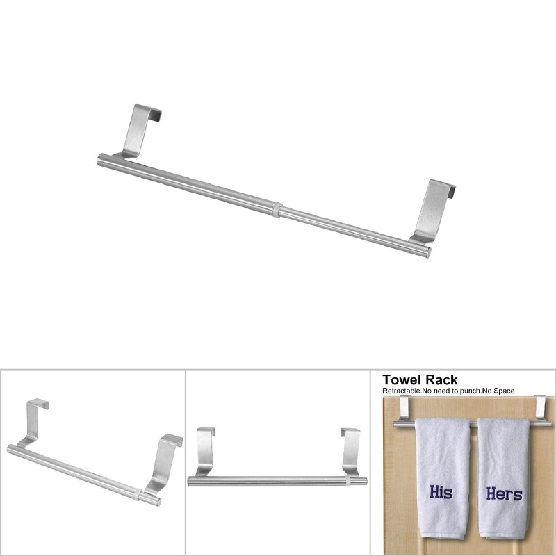 Retractable Towel Rack, Stainless Steel Double and Single Bar Bedroom