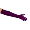 Matte Satin Over Elbow Gloves, Plum