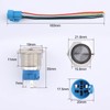 DMWD 2PCS 19MM Momentary Push Button Switch 12V-24V Ring Led