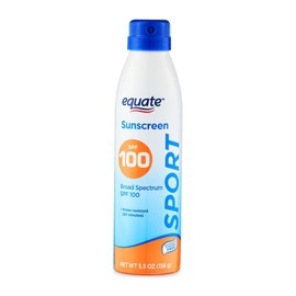 Equate Sunscreen SPF 100- Sport Broad Spectrum Spray (pack of 1), Set By Basket Goods