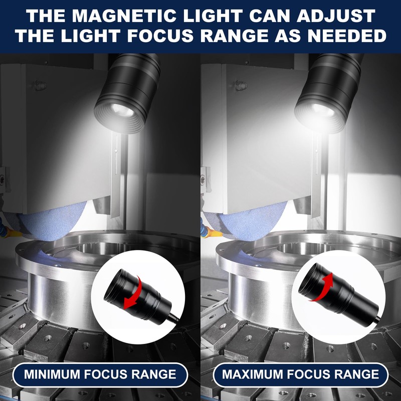 12W Magnetic Base LED Work Lamp With Adjustable Focus and