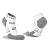 Hilly Unisex Supreme - Quarter Max Cushioning, Running Sock, White/Grey