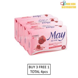 May Bar Soap 75g x 4pcs White Radiance Milk Luxury Lavender Calm Rose Pleasure Diamond Dazzle Sabun Mandi