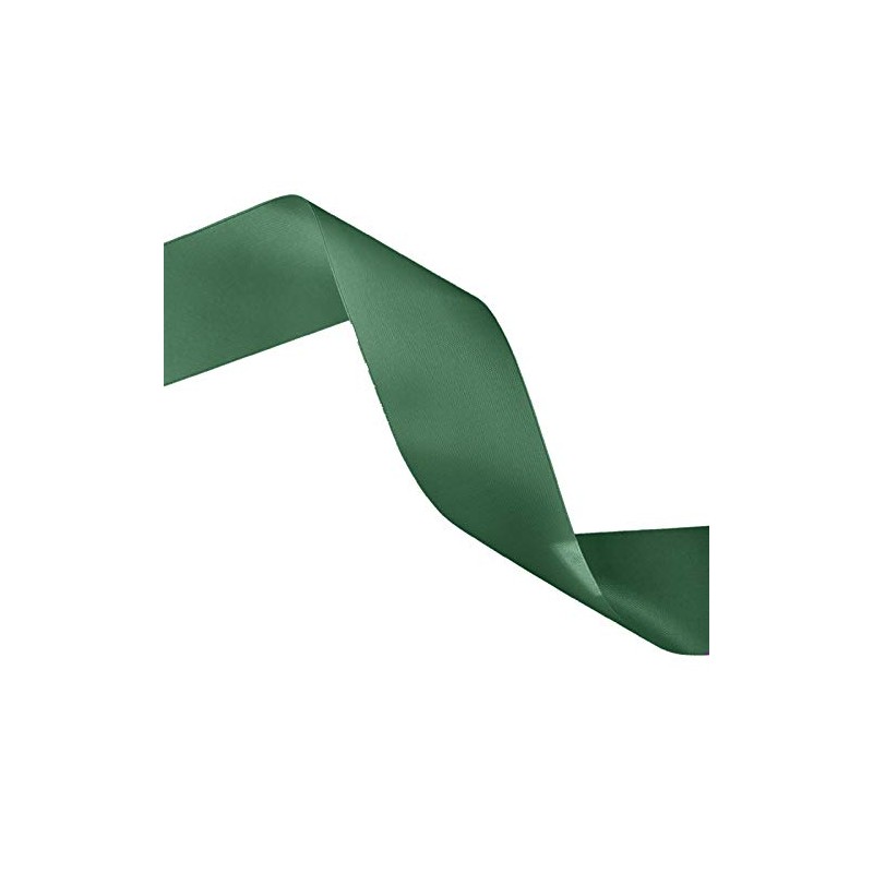 single roll of Hunter Green Double faced Satin Ribbon 3mm,