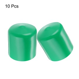 uxcell 10pcs Rubber End Caps 39mm(1 1/2") ID Vinyl Round End Cap Cover Screw Thread Protectors Dark Green