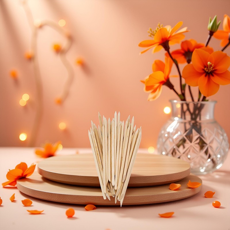 20 pcs Cuticle Pusher Nail Art Cuticle Orange Wood Sticks