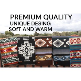 Alpaca Wool Blanket, Queen Size, Reversible 2 in 1, Thick and Ultra Soft, Hypoallergenic, Non-Itchy. Handmade in Ecuador. Premium Alpaca Wool Throw Blanket for Cozy Comfort. Black