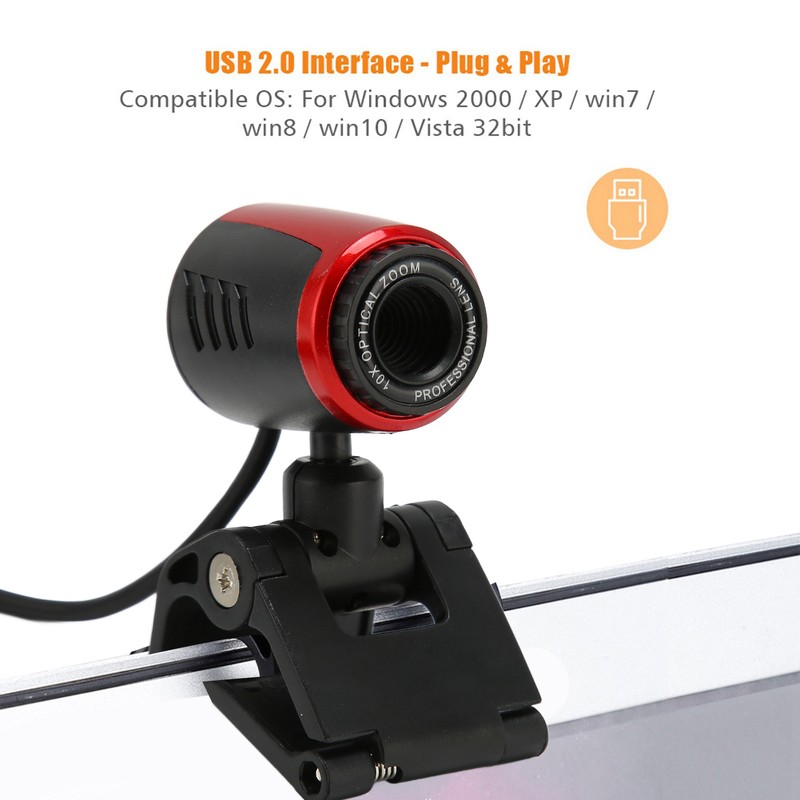 USB2.0 with MIC HD Webcam Web Camera Cam 360 Degree