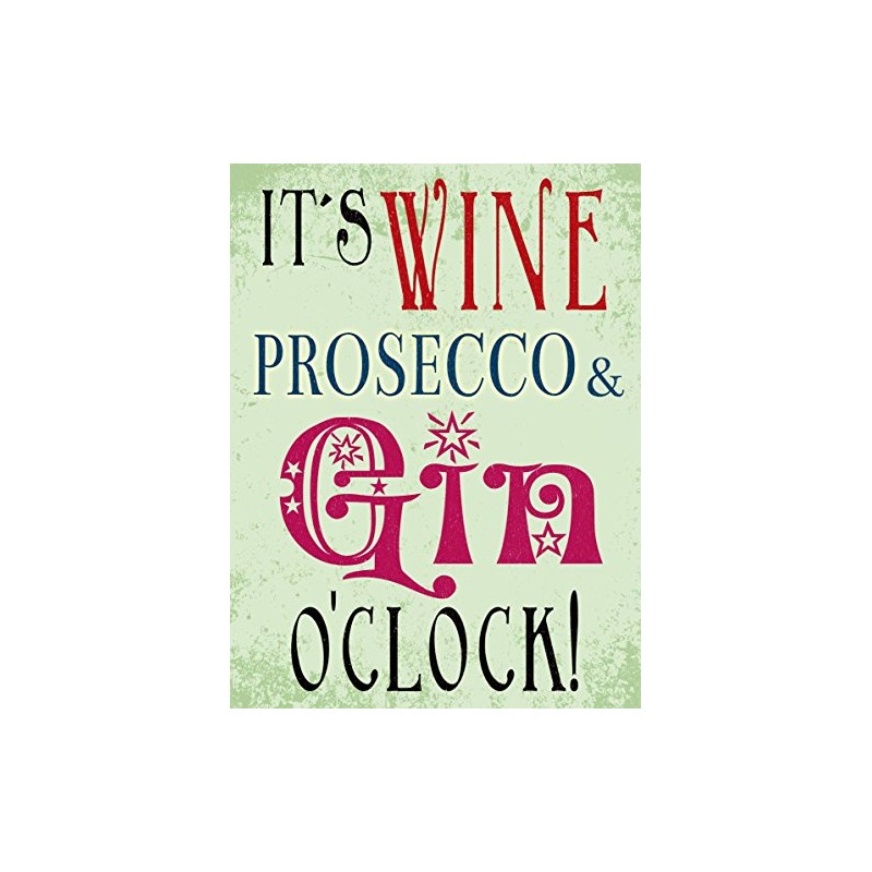 Small (150 x 200mm) Metal Sign - It's Wine, Prosecco