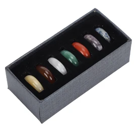 Suministros de Piedras de Chakra, Adornos de Símbolos, Chakras Corporales, Cristales de Chakra, 7 Piezas de Piedras Preciosas de Chakra, 7 Piezas para Hacer Muñecas