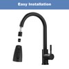 WOWOW Kitchen Faucet Head Replacement Matte Black，3 Function Pull Out