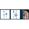 2 Sheets Temporary Rose Arrow Tattoo Flowers Tattoo Feather Tattoo