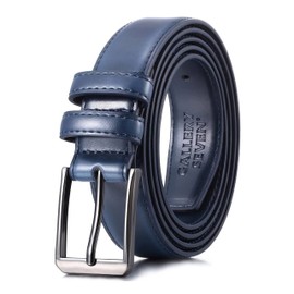 GALLERY SEVEN Cinturones para hombre - Cinturón de vestir casual de piel genuino, marino, 42W