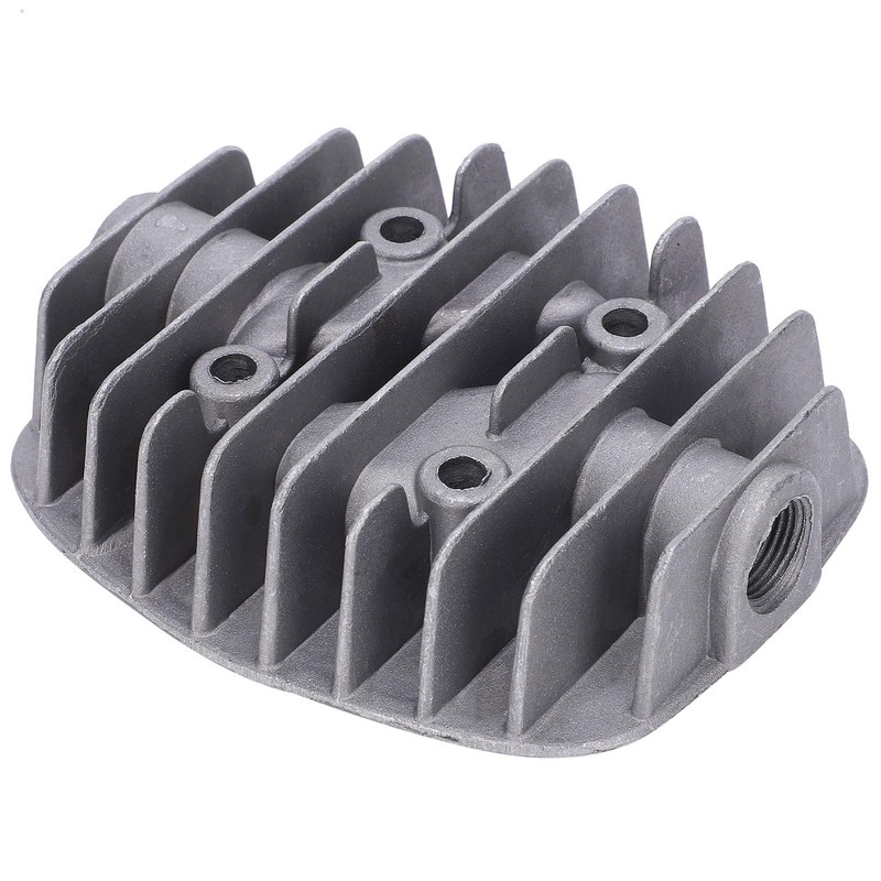 Double Cylinder Head, 2Pcs Durable Cast Aluminum Material Air Compressor
