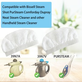 Rjnlsc Rjnlsc 15 Pack Replacement Steam Mop Pads for Bissell Steam Shot, PurSteam, Wagner Spraytech, Comforday Handheld Steam Cleaner, Universal Microfiber Cloths Steam Mop Pads, Washable Mop Pads