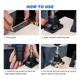 Generic Guía De Plantilla De Perforación Con Bisagra Oculta X1