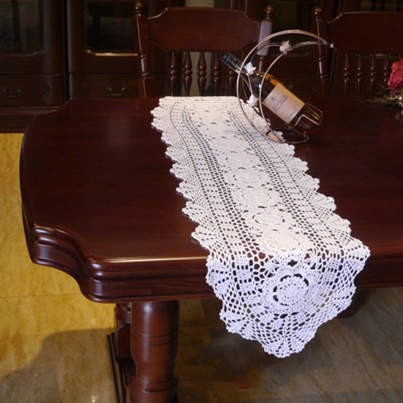 yazi Hand Woven Doily Fancy Lace Coaster Tablecloth Antique Table