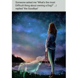 Inspirational dog refrigerator magnet 3 1/2 x 4 1/2