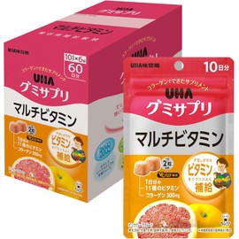 UHA Gummy Supplement Multivitamin 60-day supply (10-day supply x 6 bags)